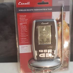 Escali wireless remote thermometer & time.